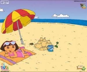 пазл Дора на пляже